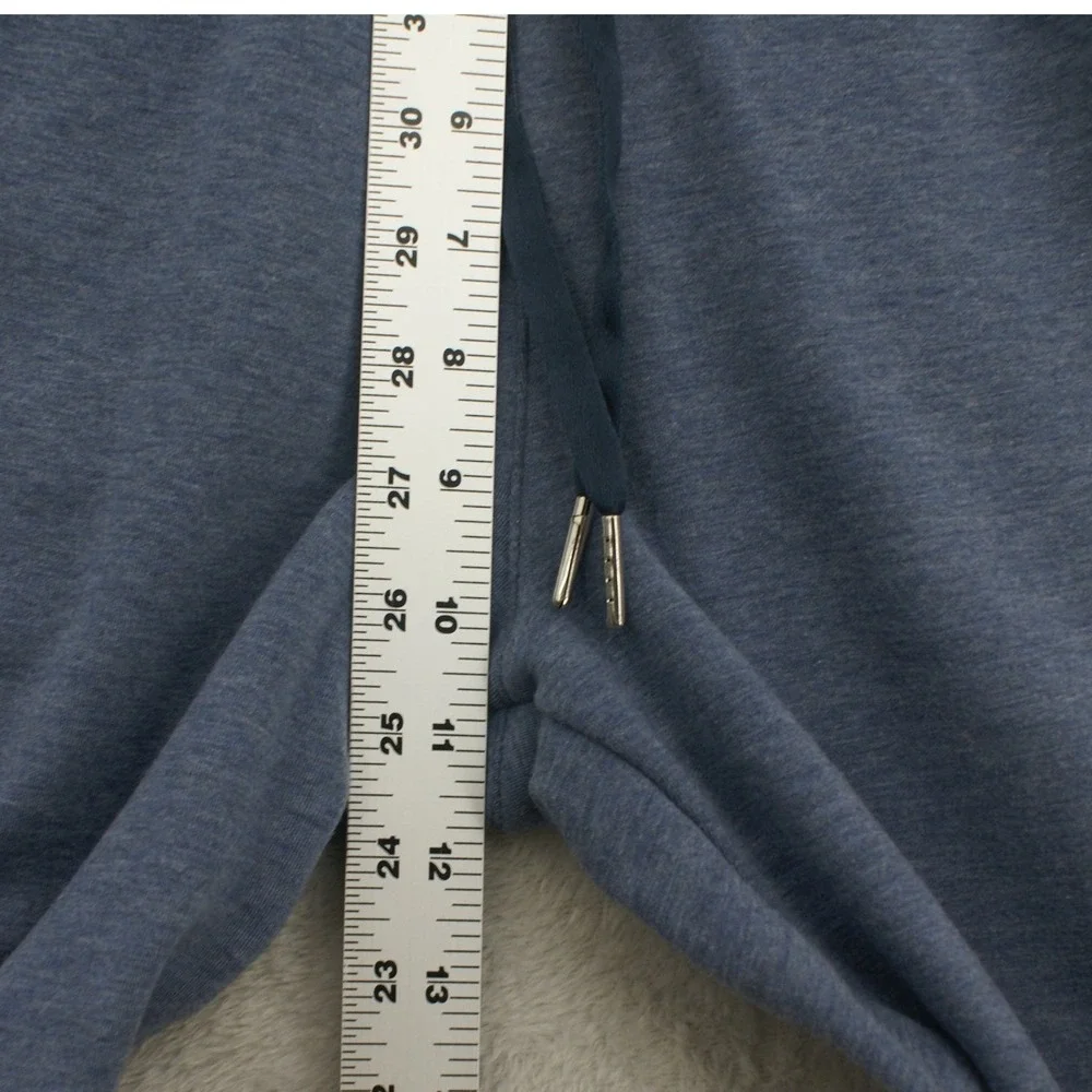 TravisMathew Mens Blue Heathered Fleece Jogger Sweatpants Small Drawstring Cuffs